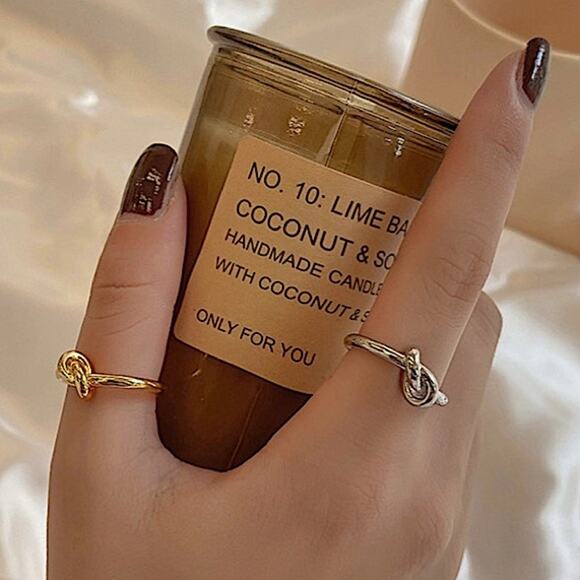 Tie Knot Silver Bangle Cuff Bracelet - Picture 7 of 8